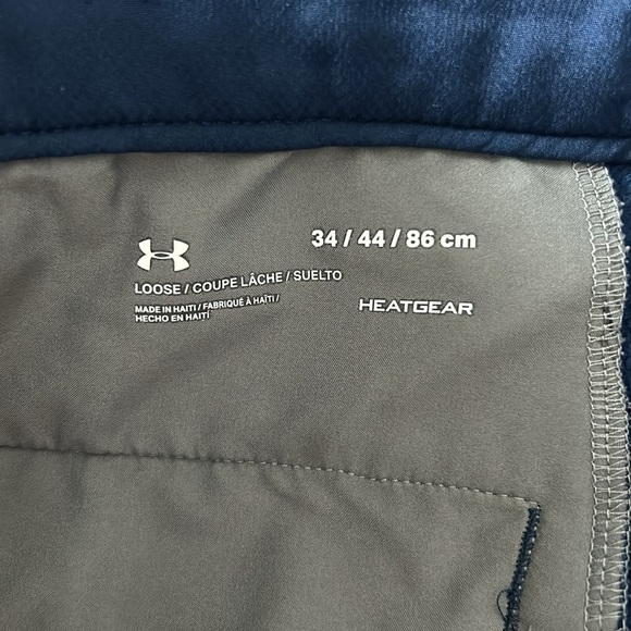 Under Armour Blue Loose Fit Heat Gear Golf Shorts -Size 34 - Picture 4 of 8
